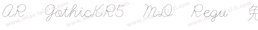 AR GothicKR5 MD Regu字体转换